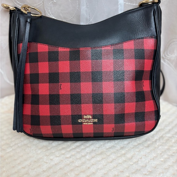 COACH Gingham Print Chaise Crossbody - Picture 5 of 16